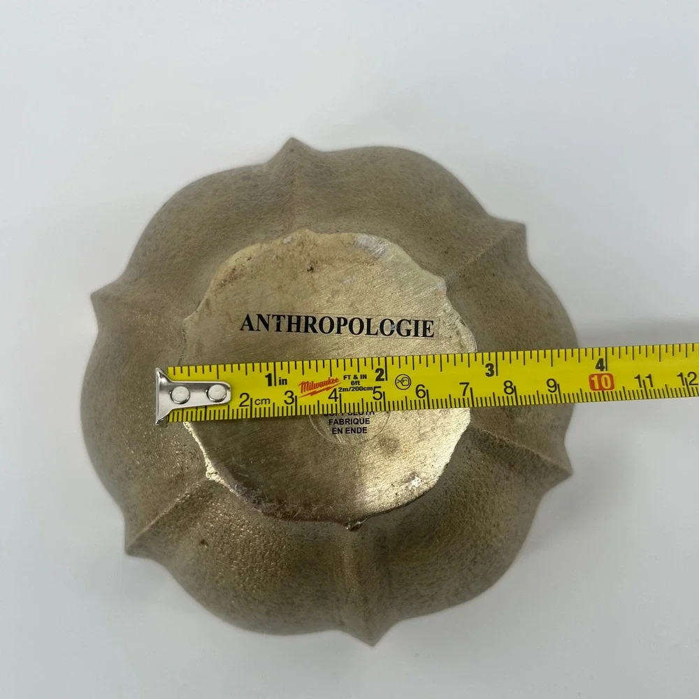 Anthropologie‎ Cava Cereal Bowl Gold Metallic Bowls Set of 4 Online Exclusive